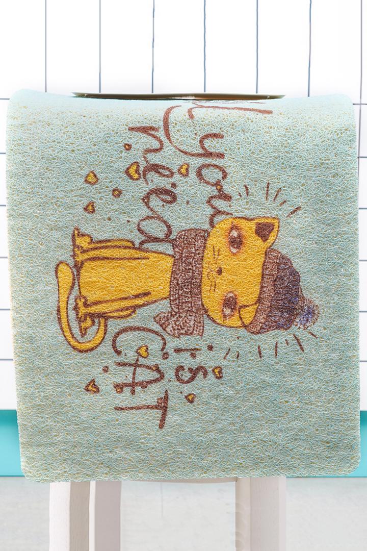 Yoyoso Dekoratif Sloganlı Kauçuk Kapıönü Paspas All U Need Cat 40 x 60 cm