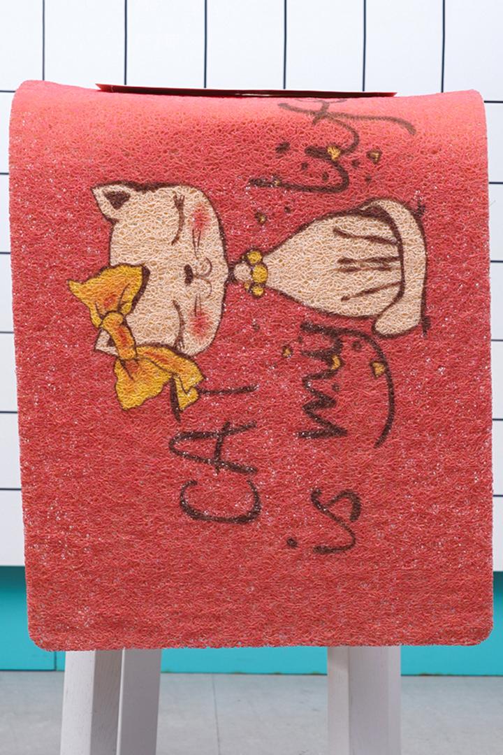 Yoyoso Dekoratif Sloganlı Kauçuk Kapıönü Paspas Cats My Life 40 x 60 cm
