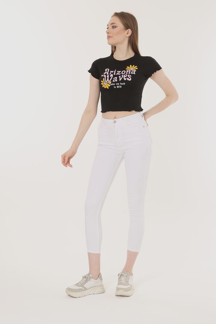 Ecrou Kadın Defne Beyaz Dar Paça Yüksek Bel Skinny Jeans