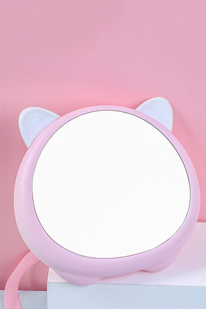 Yoyoso Masa Üstü Aynası Kuyruklu Kedi Pembe